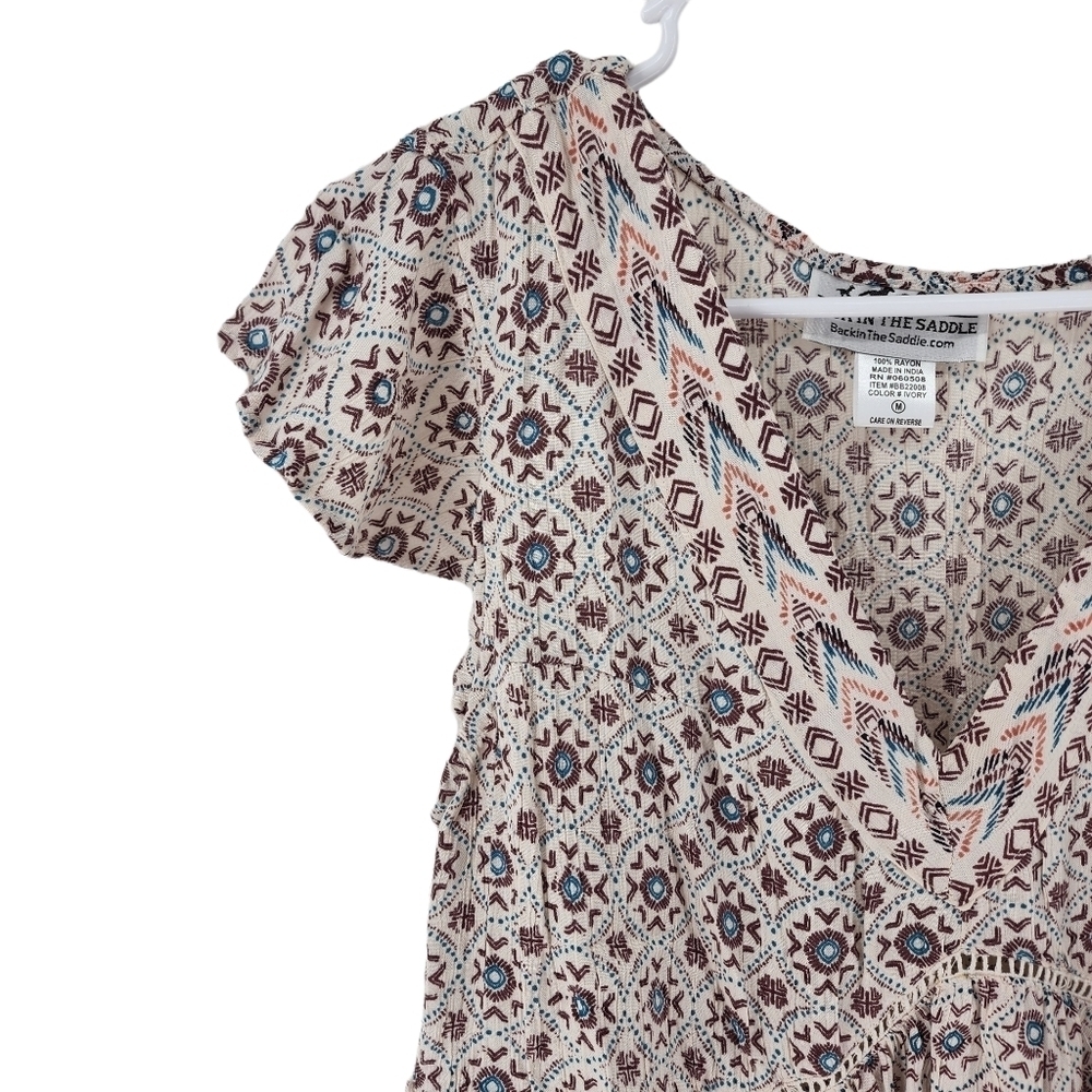 Back In The Saddle Women's Clara Floral Blouse- M - Picture 2 of 5